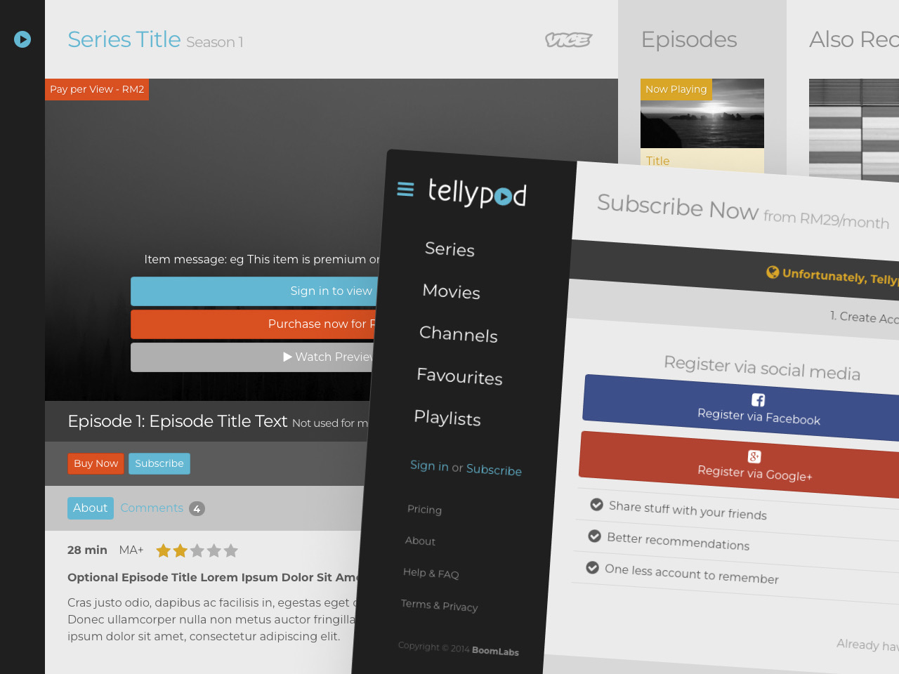 Tellypod episode detail screen